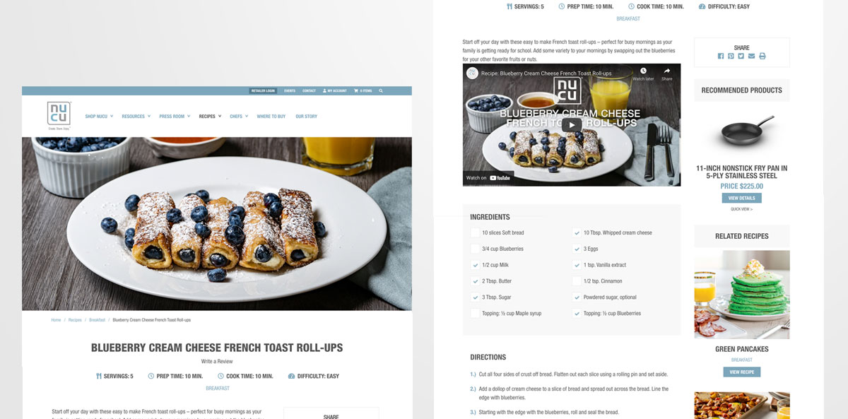 NUCU recipes page