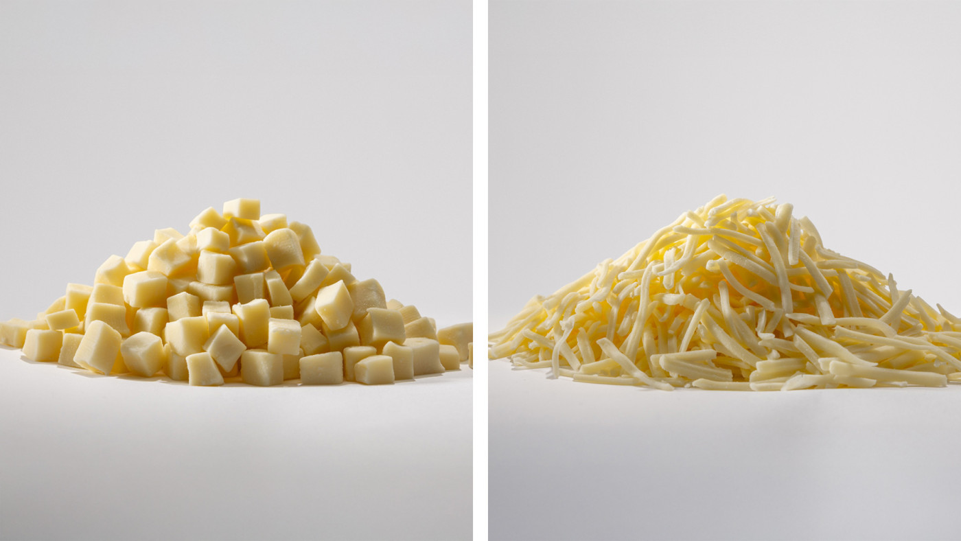 isolated cheese piles