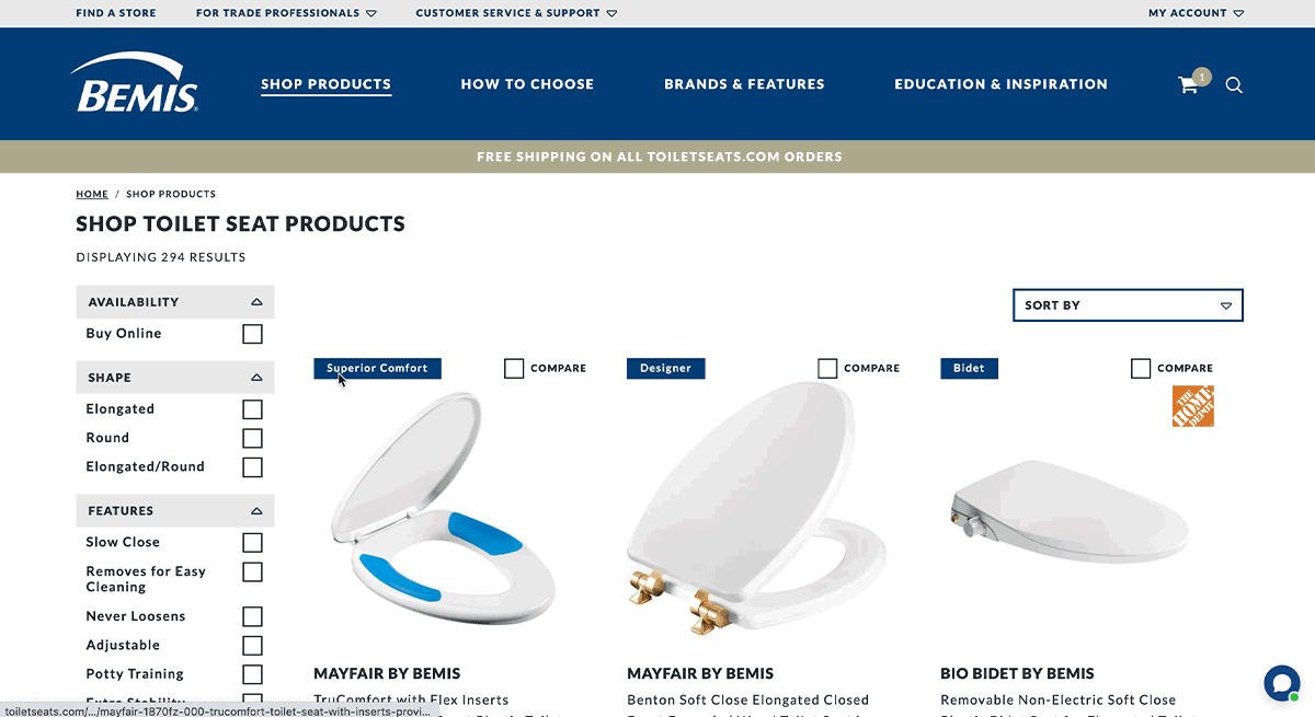 toilet seats filter products