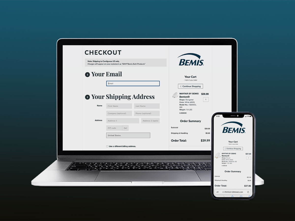 bemis ecommerce mockup
