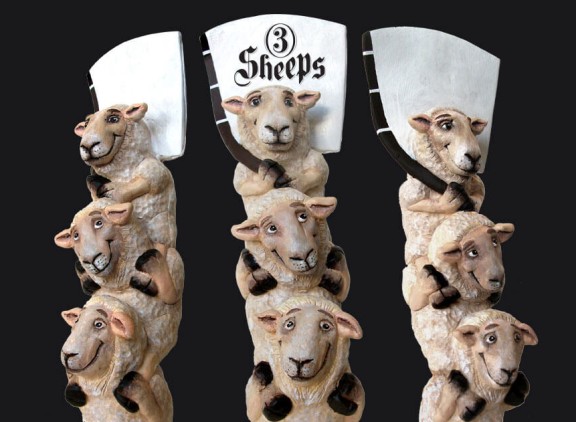 3 Sheeps Brewing Co. tap handles